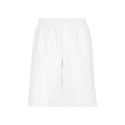 Prada Nappa Leather Bermudas In White