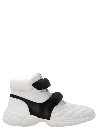 Miu Miu Leather High-top Sneaker In White