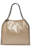 Stella Mccartney 'small Falabella' Faux Leather Tote In Sand