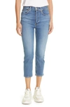 Re/done '90s High Waist Crop Tapered Skinny Jeans In Mid 70s