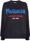 Alexander Mcqueen Alexander Mc Queen Graffiti Sweatshirt In Blue