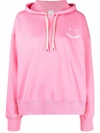 Ps By Paul Smith Ps Paul Smith Smiley Logo Drawstring Hoodie In Pink