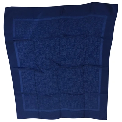 Pre-owned Saint Laurent Silk Neckerchief In Blue