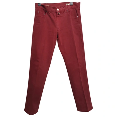 Pre-owned Avirex Trousers In Burgundy