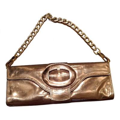 Pre-owned Roberto Cavalli Handbag In Gold
