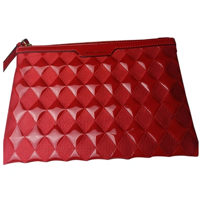 Pre-owned Emporio Armani Clutch Bag In Red