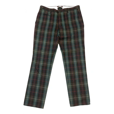 Pre-owned Incotex Wool Trousers In Multicolour