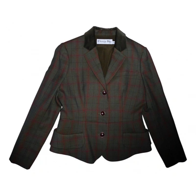 Pre-owned Dior Wool Blazer In Green