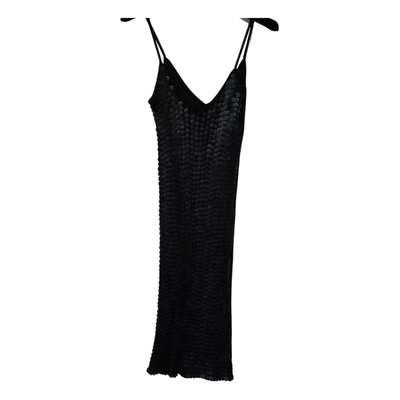 Pre-owned Liviana Conti Wool Mid-length Dress In Black