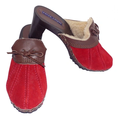 Pre-owned Ralph Lauren Mules & Clogs In Red