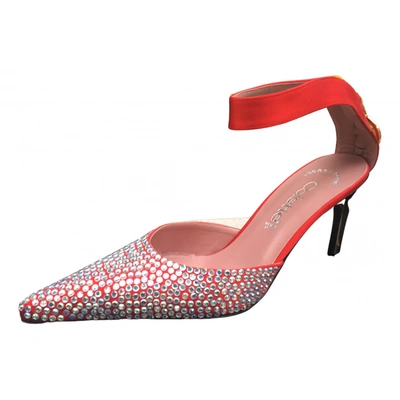 Pre-owned Sergio Rossi Cloth Heels In Red
