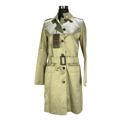 Pre-owned Gucci Trench Coat In Green