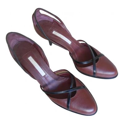 Pre-owned Narciso Rodriguez Leather Sandals In Brown