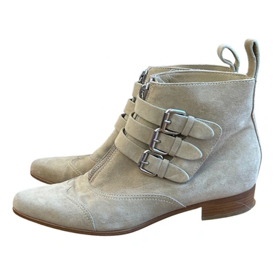 Pre-owned Tabitha Simmons Ankle Boots In Beige