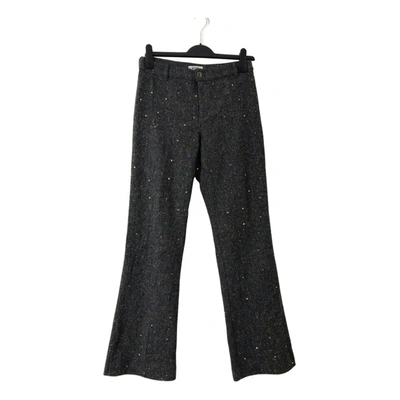 Pre-owned Moschino Cheap And Chic Wool Large Pants In Black
