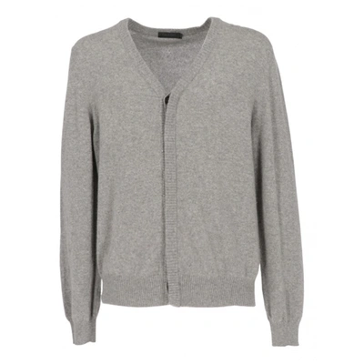 Pre-owned Calvin Klein Cashmere Cardigan In Grey