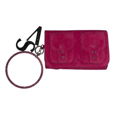 Pre-owned Versus Leather Clutch Bag In Pink
