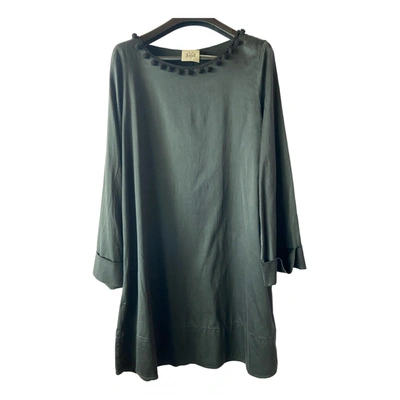 Pre-owned Jijil Silk Mid-length Dress In Black