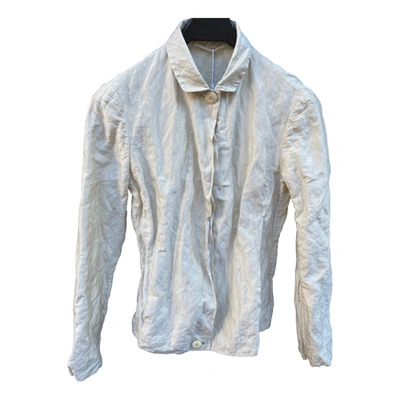 Pre-owned Kiton Silk Short Vest In Ecru
