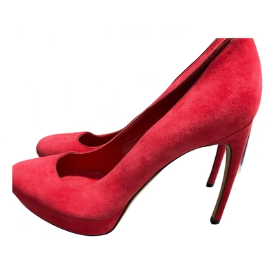 Pre-owned Mcq By Alexander Mcqueen Leather Heels In Red