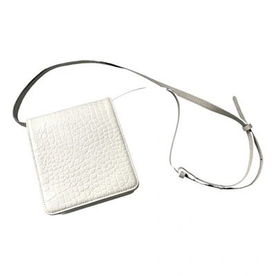 Pre-owned Marge Sherwood Leather Crossbody Bag In White