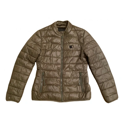 Pre-owned Karl Lagerfeld Puffer In Green