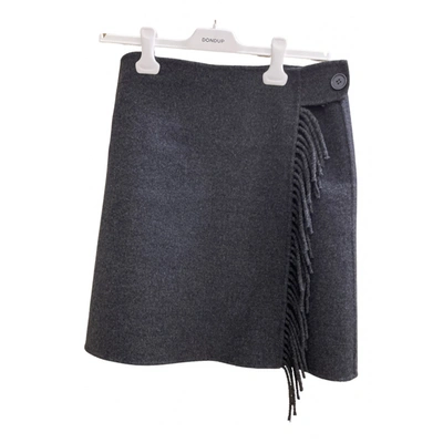 Pre-owned P.a.r.o.s.h Wool Mini Skirt In Anthracite