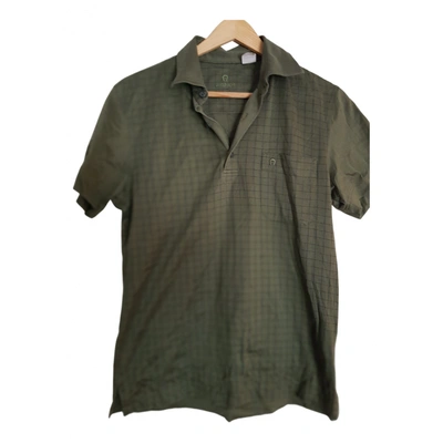 Pre-owned Aigner Polo Shirt In Khaki