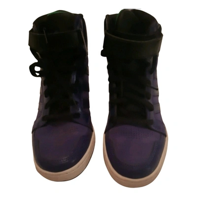 Pre-owned Adidas Originals Leather Trainers In Purple