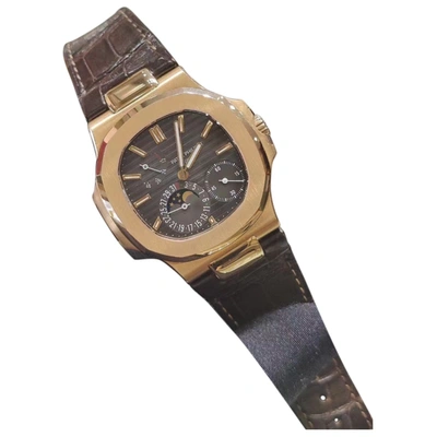 Pre-owned Patek Philippe Nautilus Pink Gold Watch
