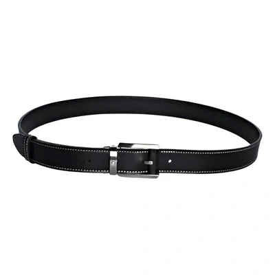 Pre-owned Montblanc Leather Belt In Black
