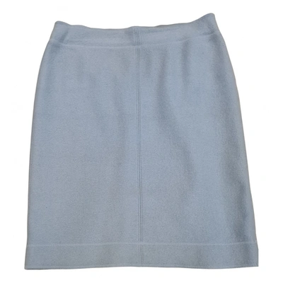 Pre-owned Marc Cain Wool Mid-length Skirt In Blue