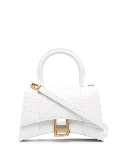 Balenciaga Hourglass S Mini Bag In White