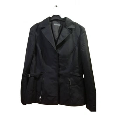 Pre-owned Alberta Ferretti Silk Blazer In Black