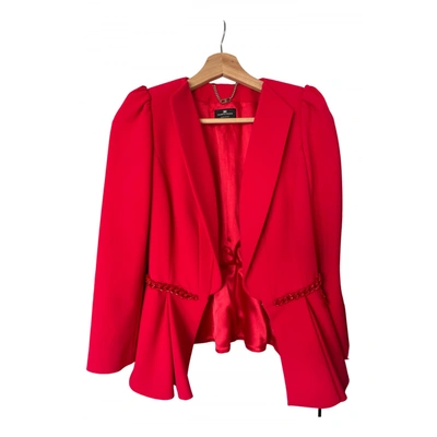 Pre-owned Elisabetta Franchi Jacket In Red