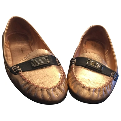 Pre-owned Marc By Marc Jacobs Leather Flats In Gold