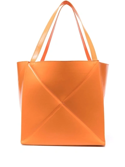 Nanushka Vegan Leather Tote Bag In Orange