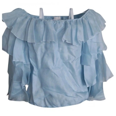 Pre-owned Valentino Silk Blouse In Blue