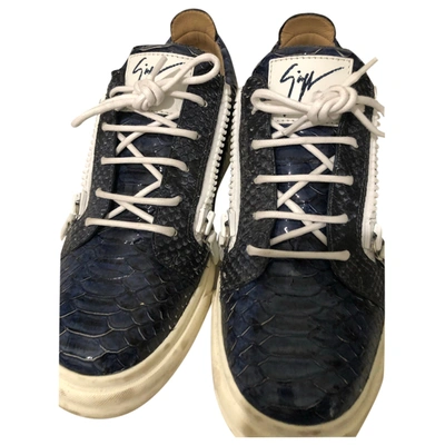 Pre-owned Giuseppe Zanotti Low Trainers In Blue
