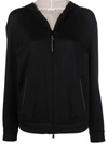 BRUNELLO CUCINELLI MONILI-TRIM ZIP-FRONT HOODIE