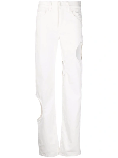 Off-white Meteor Straight-leg Jeans In White