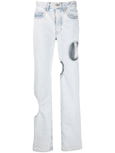 Off-white Meteor Straight-leg Mid-rise Denim Jeans In Blue