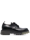 Off-white Sponge Sole Lace-up Derby Shoes In Black