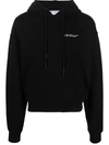 Off-white Off- Brushed Cotton Skate Fit Tattoo Arrow Men's Hoodie In Black