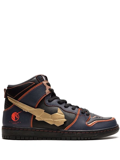 Nike X Gundam Sb Dunk High Pro Qs "banshee" Sneakers In Blue