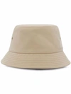 Burberry Embroidered Logo Bucket Hat In Neutrals