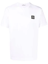 Stone Island Relaxed-fit White Cotton T-shirt In White