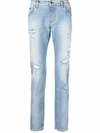 DOLCE & GABBANA DISTRESSED SKINNY-FIT JEANS