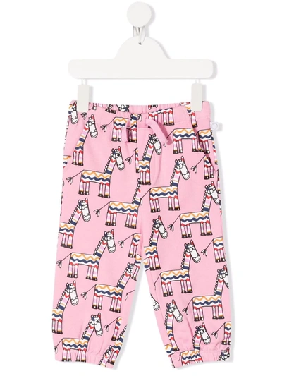 Stella Mccartney Babies' Sports Trousers With Print In Peonia
