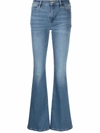 Frame High-waisted Flared Jeans In Blue